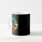 Snowboard Retro Sonnenuntergang Wintersportort Alp Kaffeetasse (Vorderseite Links)