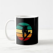 Snowboard Retro Sonnenuntergang Wintersportort Alp Kaffeetasse (Links)
