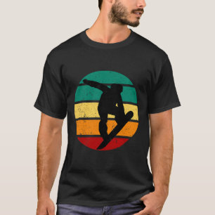 Snowboard Retro Sonnenuntergang Wintersportort Alp T-Shirt