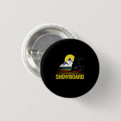 Snowboard Retro Vintage Button (Vorne & Hinten)