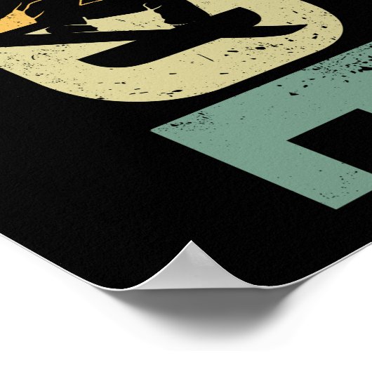 Snowboard Ride Vintag Retro Poster (Ecke)