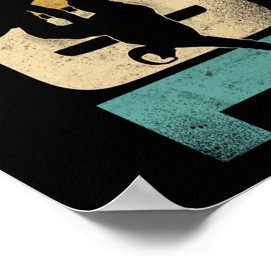 Snowboard Ride Vintag Retro Poster (Ecke)