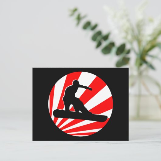 Snowboard: Rochen Postkarte (Stehend Vorderseite)