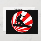 Snowboard: Rochen Postkarte (Vorne/Hinten)