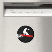 Snowboard. Rot. Magnet (In Situ (Geschirrspüler))