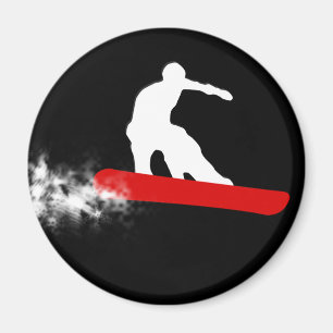 Snowboard. Rot. Magnet