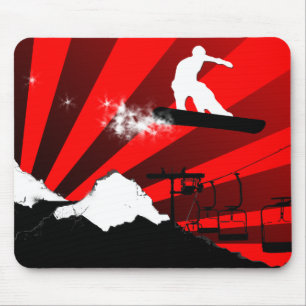 Snowboard. rot mousepad