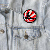 Snowboard. rote Strahlen Button (Beispiel)