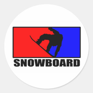 Snowboard Runder Aufkleber