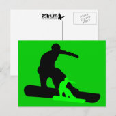 Snowboard: Schatten Postkarte (Vorne/Hinten)