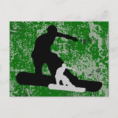 Snowboard: Schatten Postkarte (Vorderseite)
