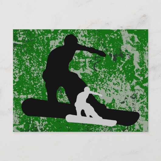 Snowboard: Schatten Postkarte (Vorderseite)