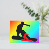 Snowboard: Schattenhaftigkeit Postkarte (Stehend Vorderseite)