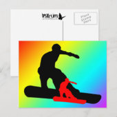 Snowboard: Schattenhaftigkeit Postkarte (Vorne/Hinten)