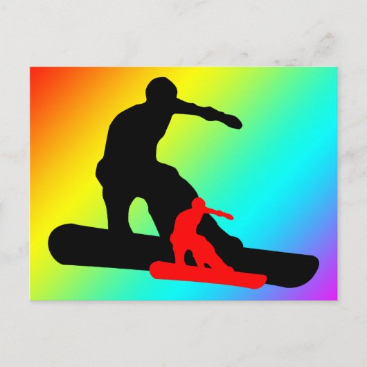 Snowboard: Schattenhaftigkeit Postkarte (Vorderseite)