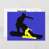 Snowboard: Schattenhaftigkeit Postkarte (Vorne/Hinten)
