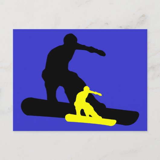 Snowboard: Schattenhaftigkeit Postkarte (Vorderseite)