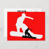 Snowboard: Schattenhaftigkeit Postkarte (Vorne/Hinten)