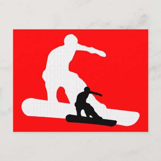 Snowboard: Schattenhaftigkeit Postkarte (Vorderseite)