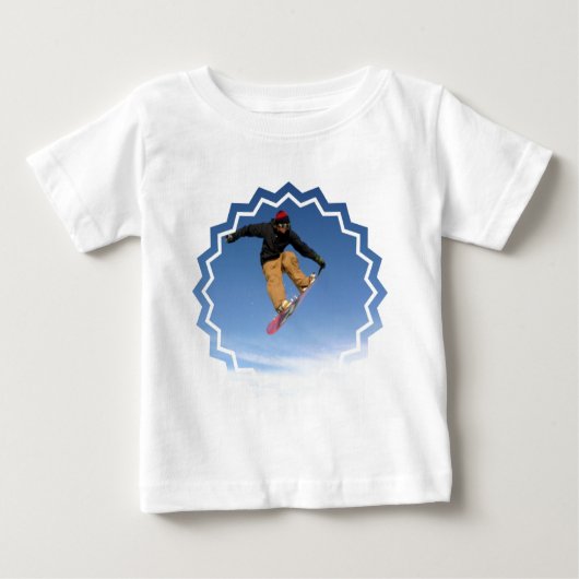 Snowboard-Schwanz-Zupacken-Baby-T - Shirt (Vorderseite)