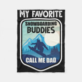 Snowboard Shirt My Lieblings-Snowboarden-Budapest Fleecedecke (Vorderseite)