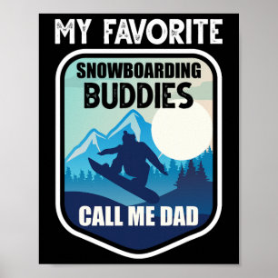 Snowboard Shirt My Lieblings-Snowboarden-Budapest Poster