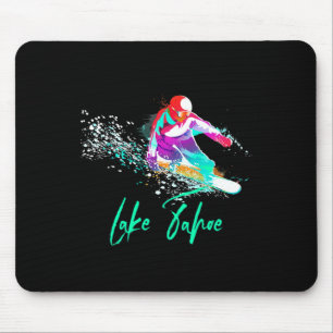 Snowboard-Shirt Vintage Lake Tahoe California T Mousepad