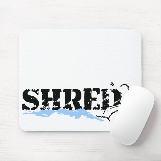 Snowboard. Shred. Mousepad (Mit Mouse)