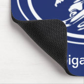 Snowboard "SHRED" Oval Silhouette Snowboarder Tag Mousepad (Ecke)