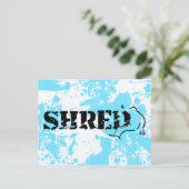 Snowboard: shredd postkarte (Stehend Vorderseite)