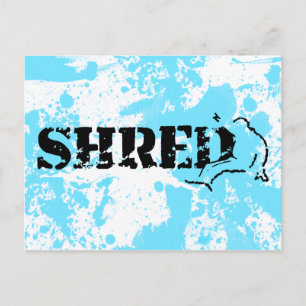 Snowboard: shredd postkarte