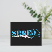 Snowboard: shredd postkarte (Stehend Vorderseite)