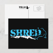 Snowboard: shredd postkarte (Vorne/Hinten)