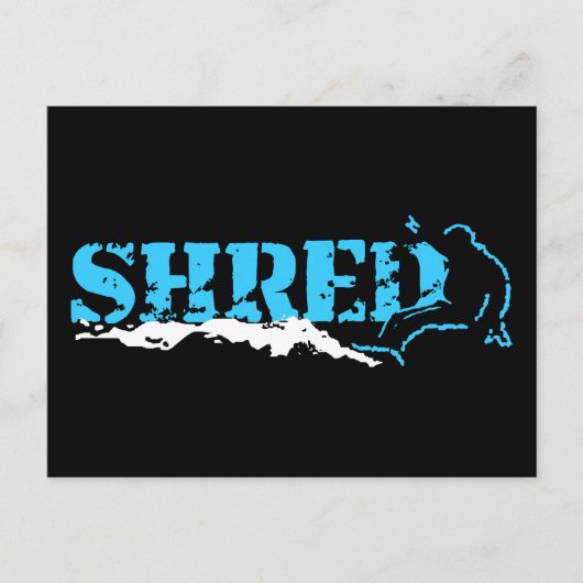 Snowboard: shredd postkarte (Vorderseite)