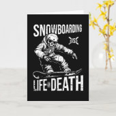 Snowboard Skeleton Snowboarding - Winter Sports Sn Karte (Gelbe Blume)