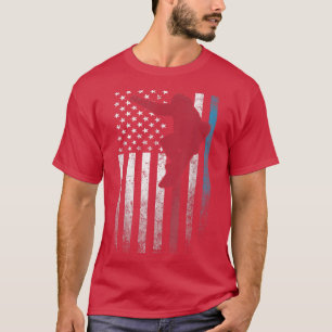 Snowboard Ski 4. Juli Shirt American Flag Amer