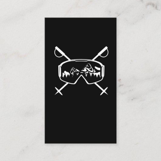 Snowboard Ski Goggles Snow Sport Mountains Visitenkarte (Vorderseite)