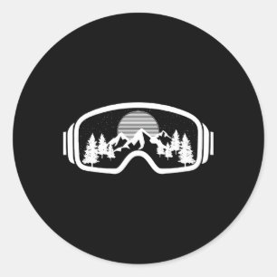 Snowboard Ski Skifahren Goggles Snowboarder Skier Runder Aufkleber