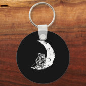 Snowboard Ski Skifahren - Snowboarden Crescent Moo Schlüsselanhänger (Vorderseite)