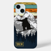 Snowboard Skifahren Skipisten - Retro Name