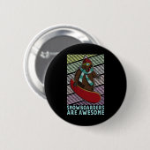 Snowboard Skifahren Snowboarder Wettbewerb Button (Vorne & Hinten)