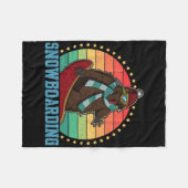 Snowboard Skifahren Snowboarder Wettbewerb Fleecedecke (Vorderseite (Horizontal))