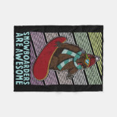 Snowboard Skifahren Snowboarder Wettbewerb Fleecedecke (Vorderseite (Horizontal))