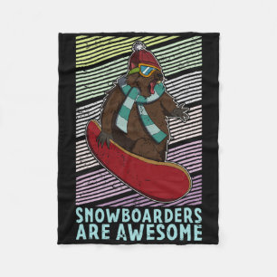 Snowboard Skifahren Snowboarder Wettbewerb Fleecedecke