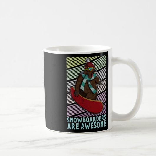 Snowboard Skifahren Snowboarder Wettbewerb Kaffeetasse (Rechts)