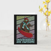 Snowboard Skifahren Snowboarder Wettbewerb Karte (Gelbe Blume)