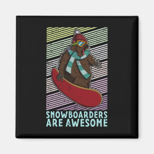 Snowboard Skifahren Snowboarder Wettbewerb Magnet