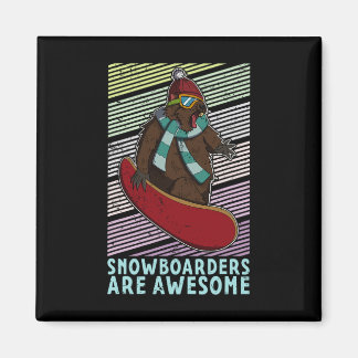 Snowboard Skifahren Snowboarder Wettbewerb Magnet
