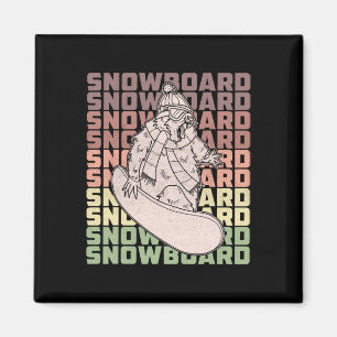 Snowboard Skifahren Snowboarder Wettbewerb Magnet