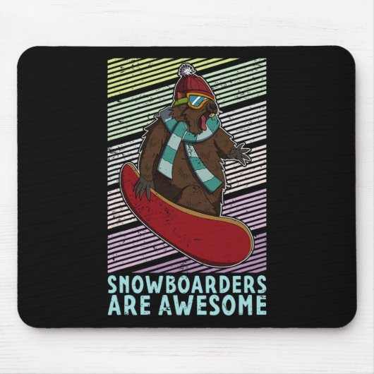 Snowboard Skifahren Snowboarder Wettbewerb Mousepad (Vorne)